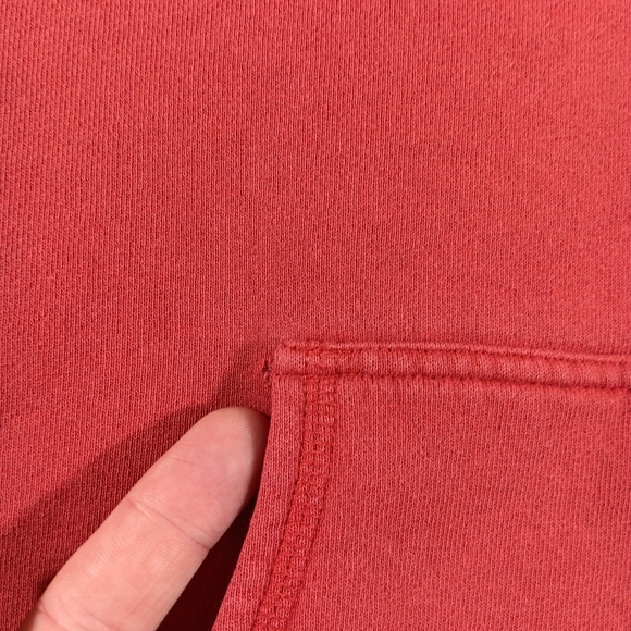 Vintage Lucky Brand Hoodie Womens XL Red Spellout Embroidered Denim Y2K - Picture 5 of 15